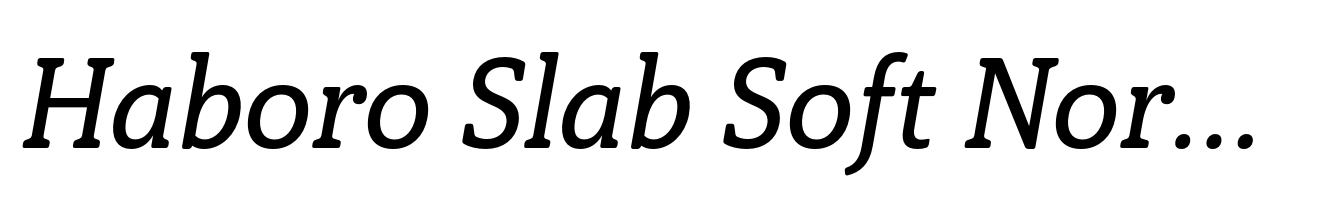Haboro Slab Soft Norm Demi Italic
